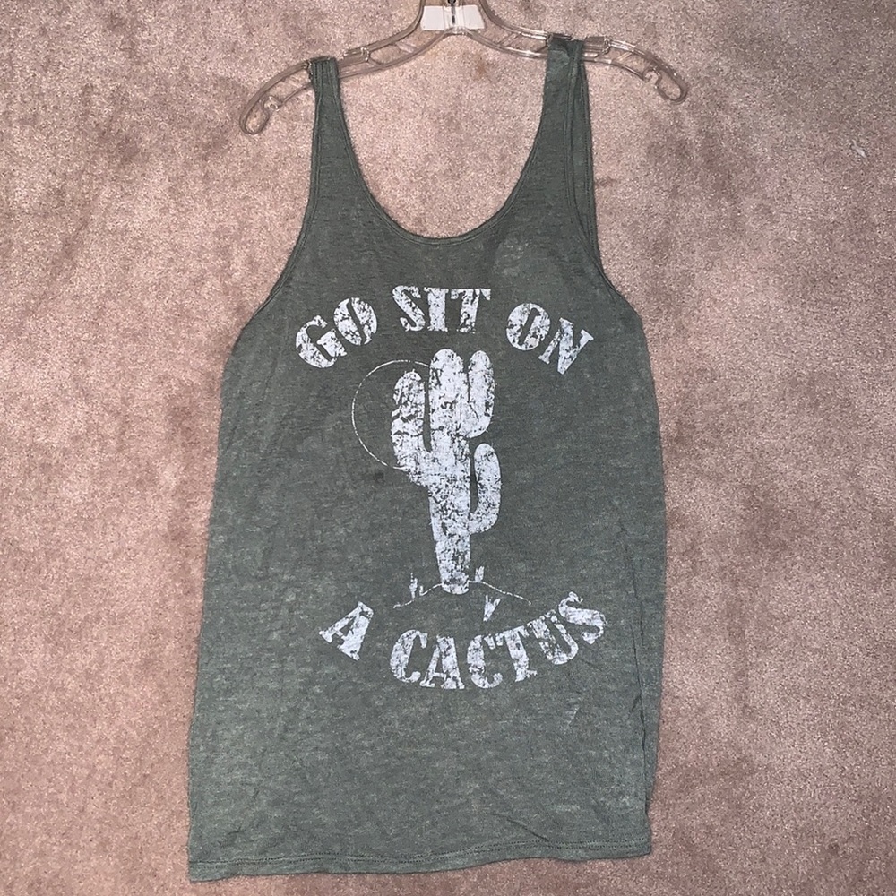 Vintage Havana. Cactus Twist Back Tank. Medium
